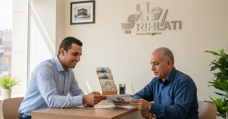 رتب عمرتك بكل يسر عبر منصة رحلتي من اختيار الباقة حتى التنقل داخل المملكة